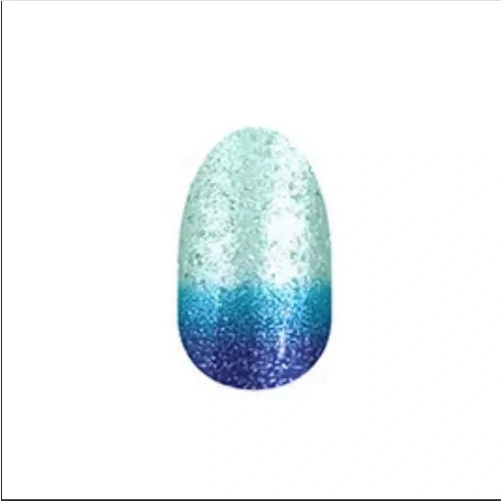 *Retired* Color Street: Long Time No Sea | Mint Blue Glitter Ombre Gradient